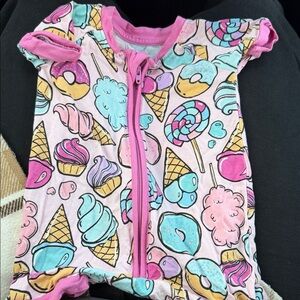 Little Sleepies Pink Ice Cream and Candy Kids Bodysuit